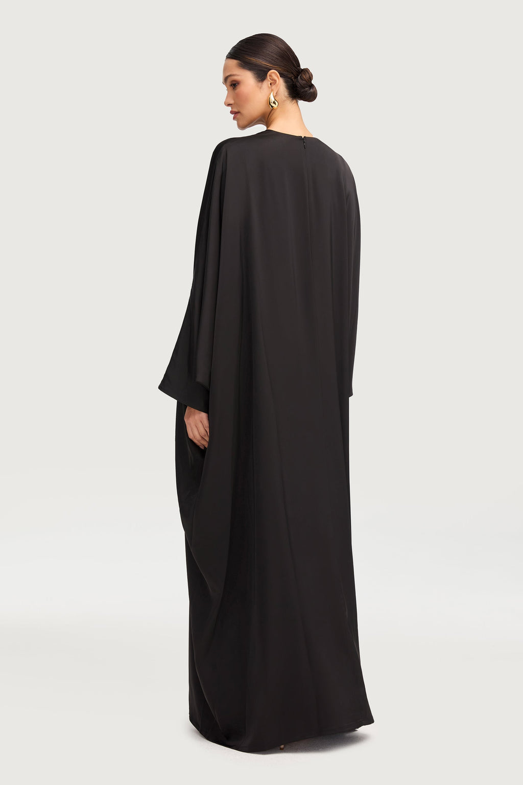 Maha Tie Front Kaftan - Black