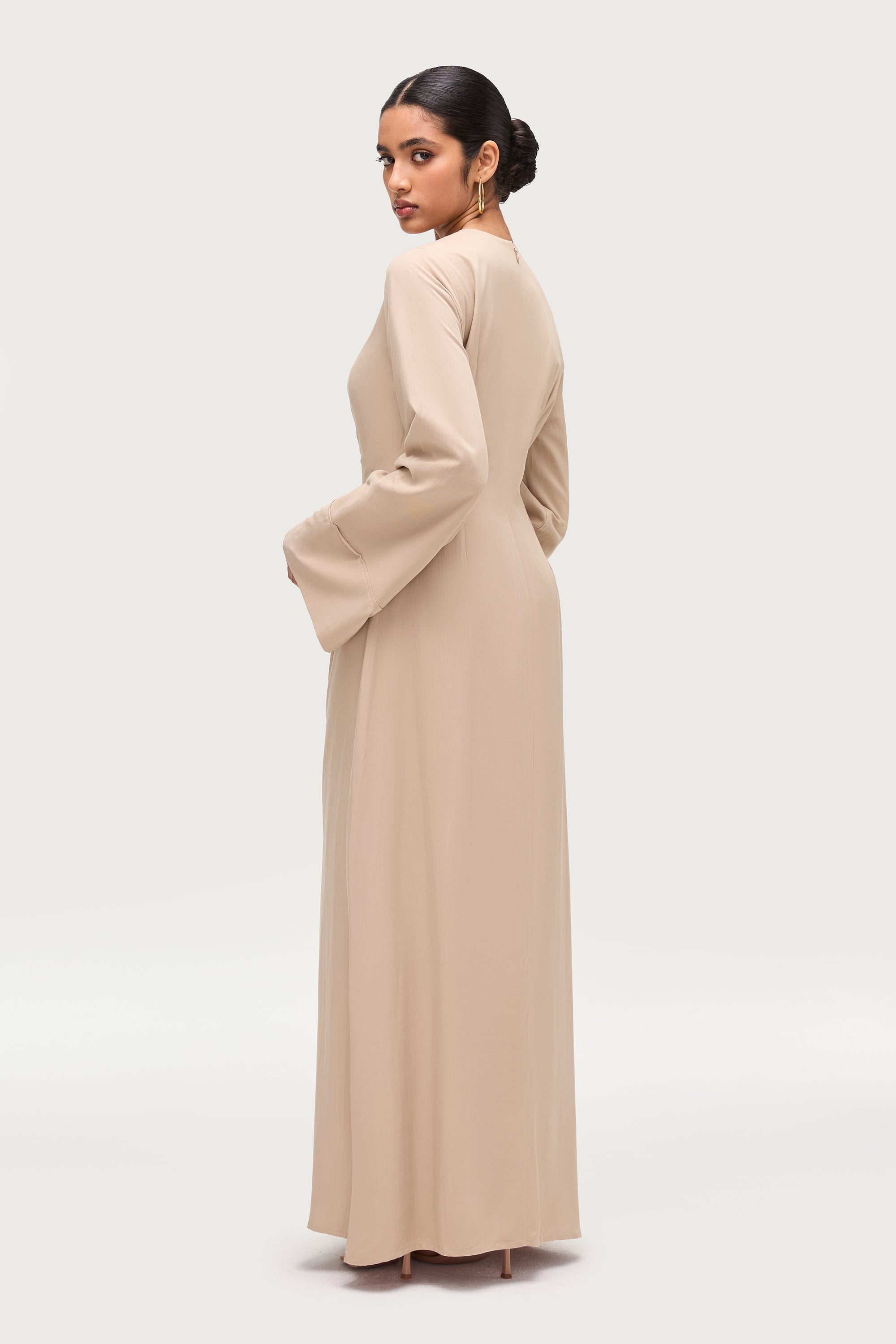 Mais Asymmetric Maxi Dress - Sand
