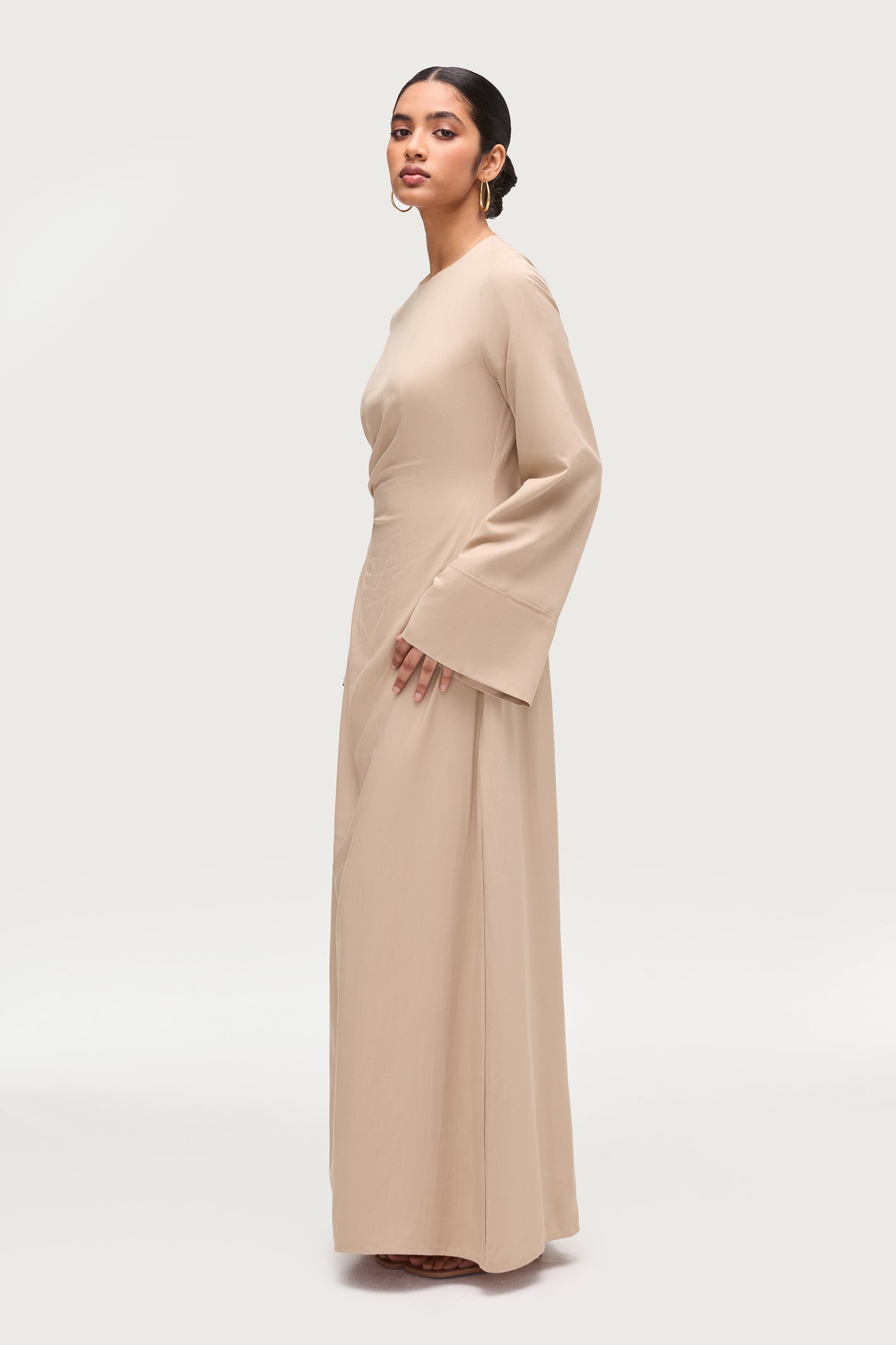 Mais Asymmetric Maxi Dress - Sand