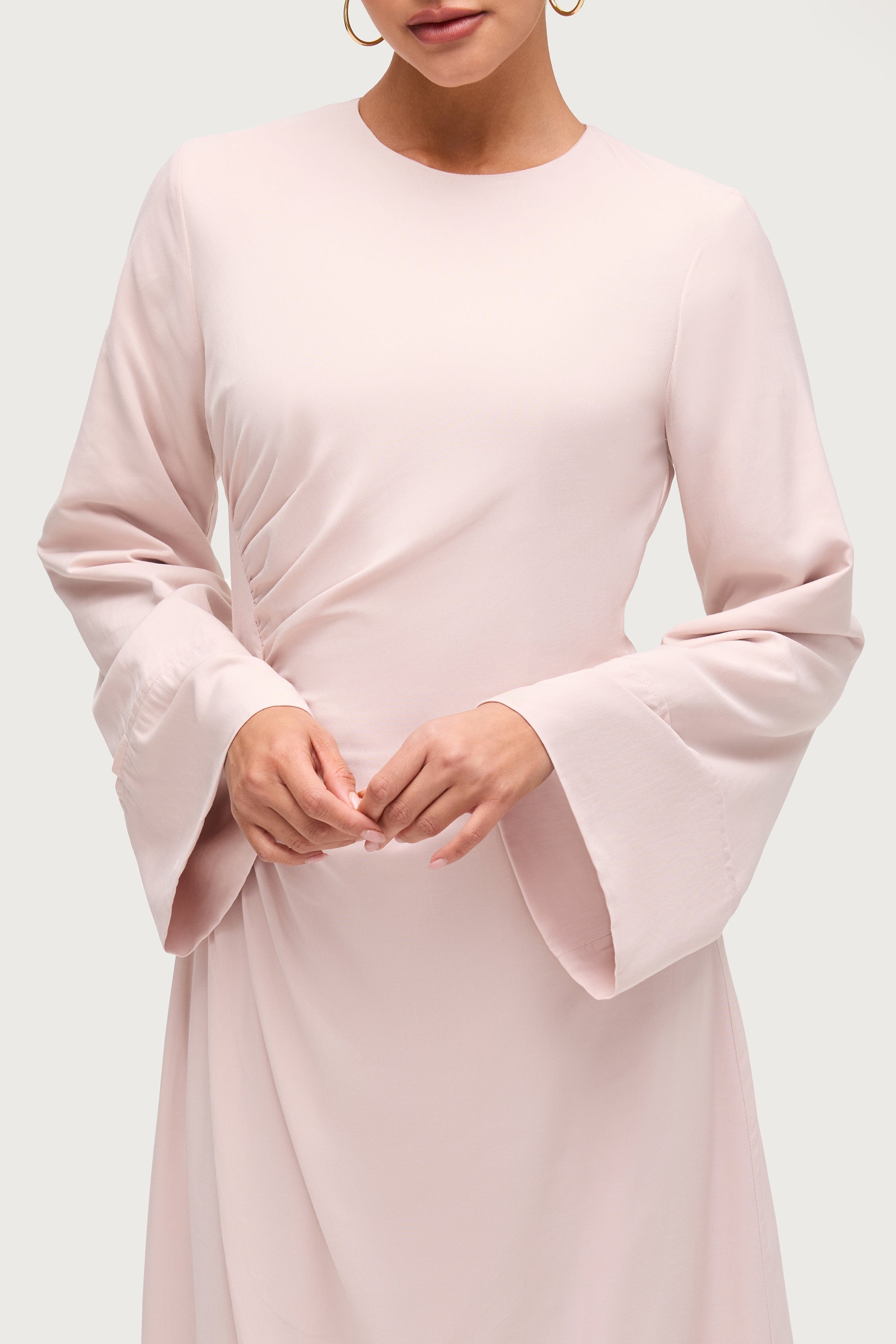 Mais Asymmetric Maxi Dress - Soft Pink