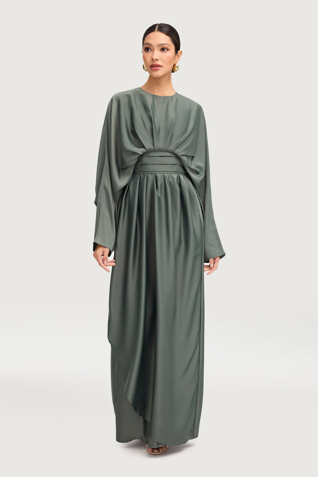 Maleeka Drape Maxi Dress - Sage