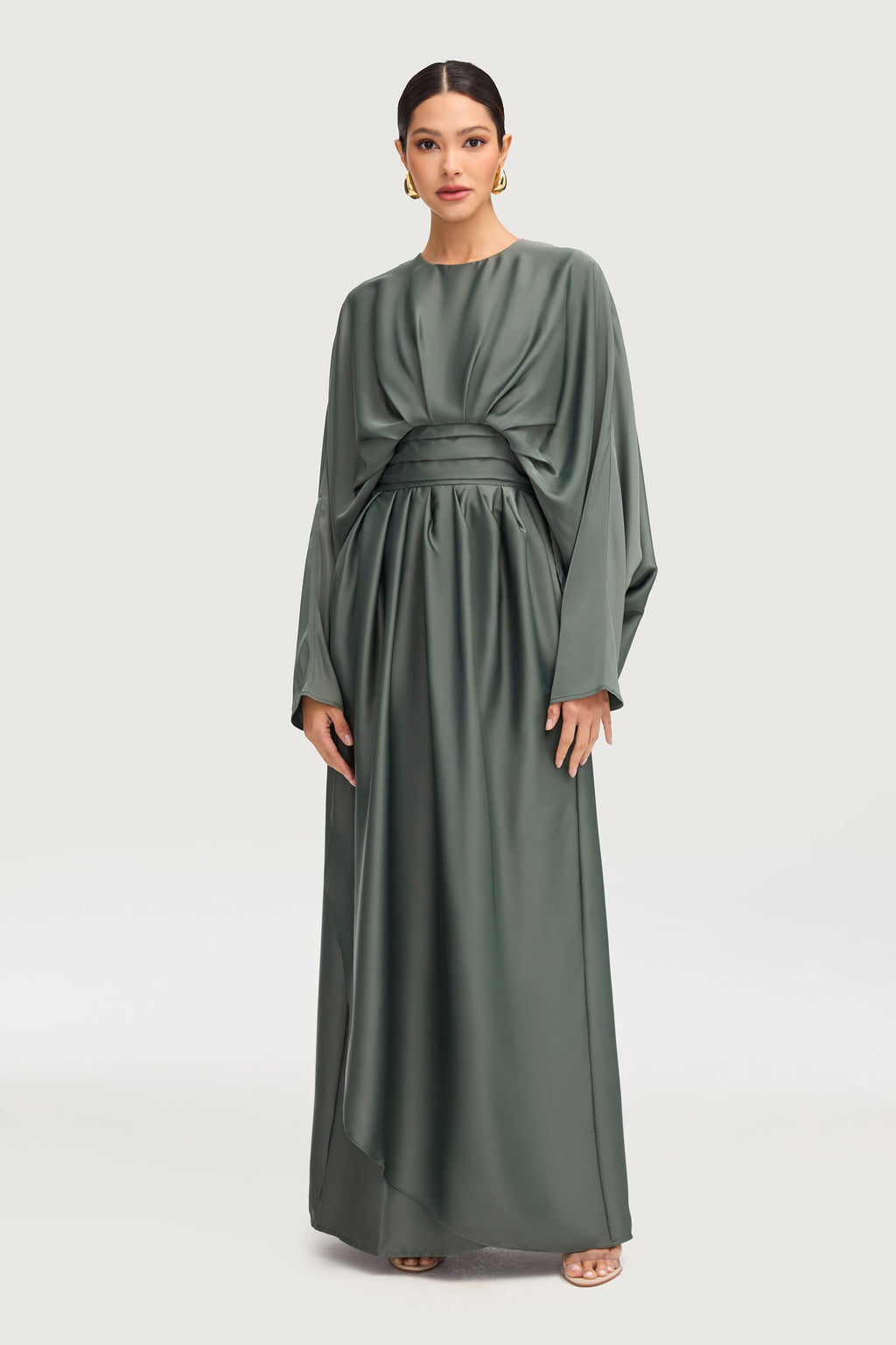 Maleeka Drape Maxi Dress - Sage