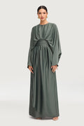 Maleeka Drape Maxi Dress - Sage