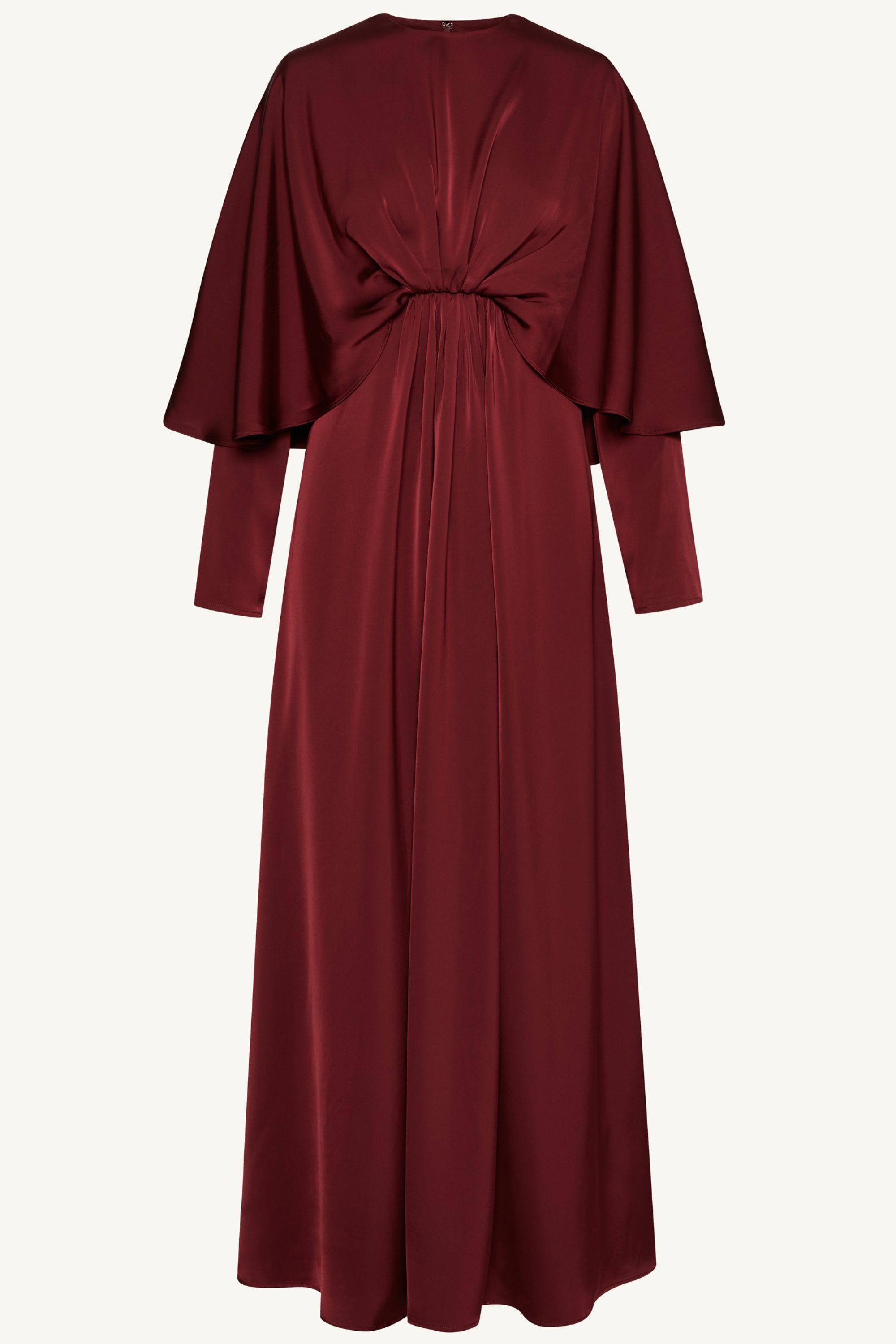 Najum Satin Cape Maxi Dress - Karaz