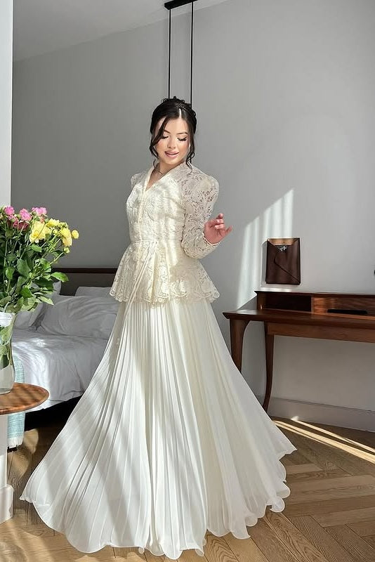 Luxury New Arrival Elegant Long Sleeve Maxi Dress Set