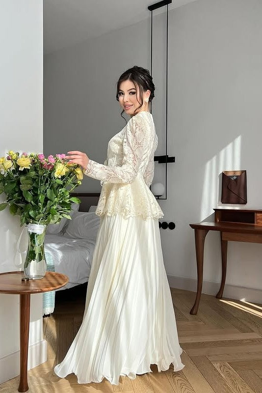 Luxury New Arrival Elegant Long Sleeve Maxi Dress Set