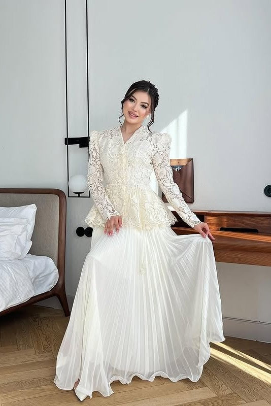 Luxury New Arrival Elegant Long Sleeve Maxi Dress Set