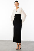 Thea Pleated Balloon Sleeve Midi