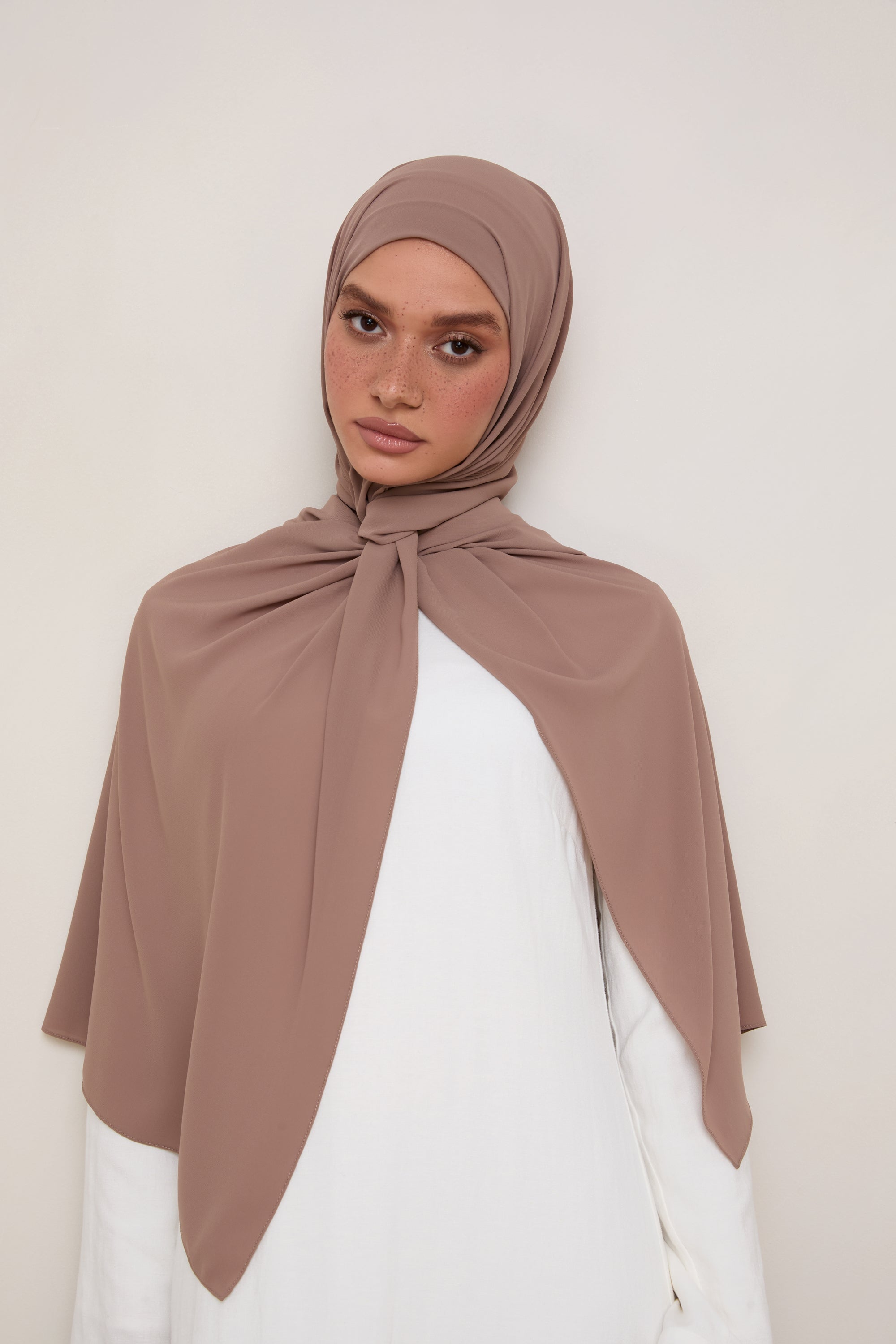 Premium Chiffon Hijab - Brownie