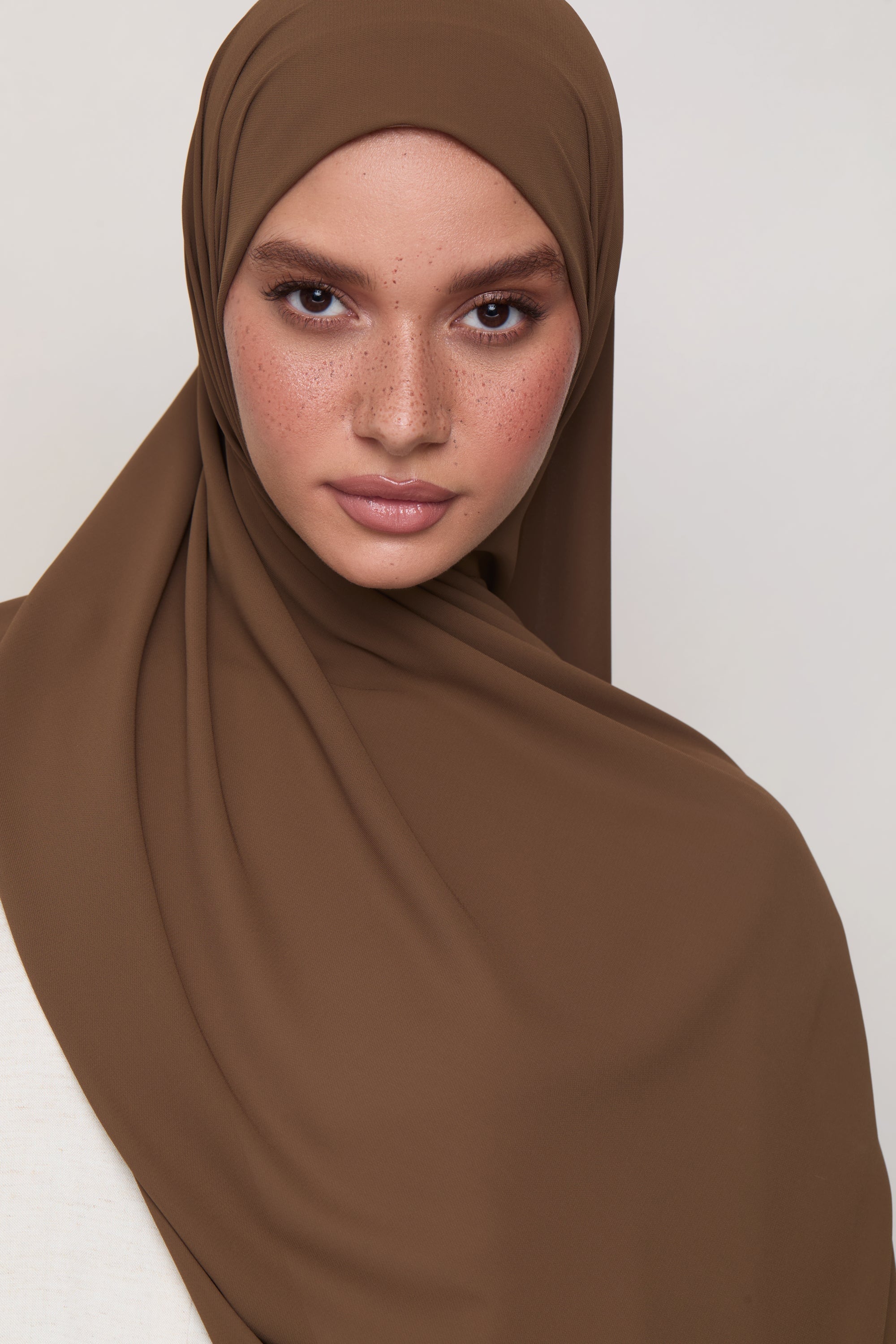 Premium Chiffon Hijab - Desert Palm