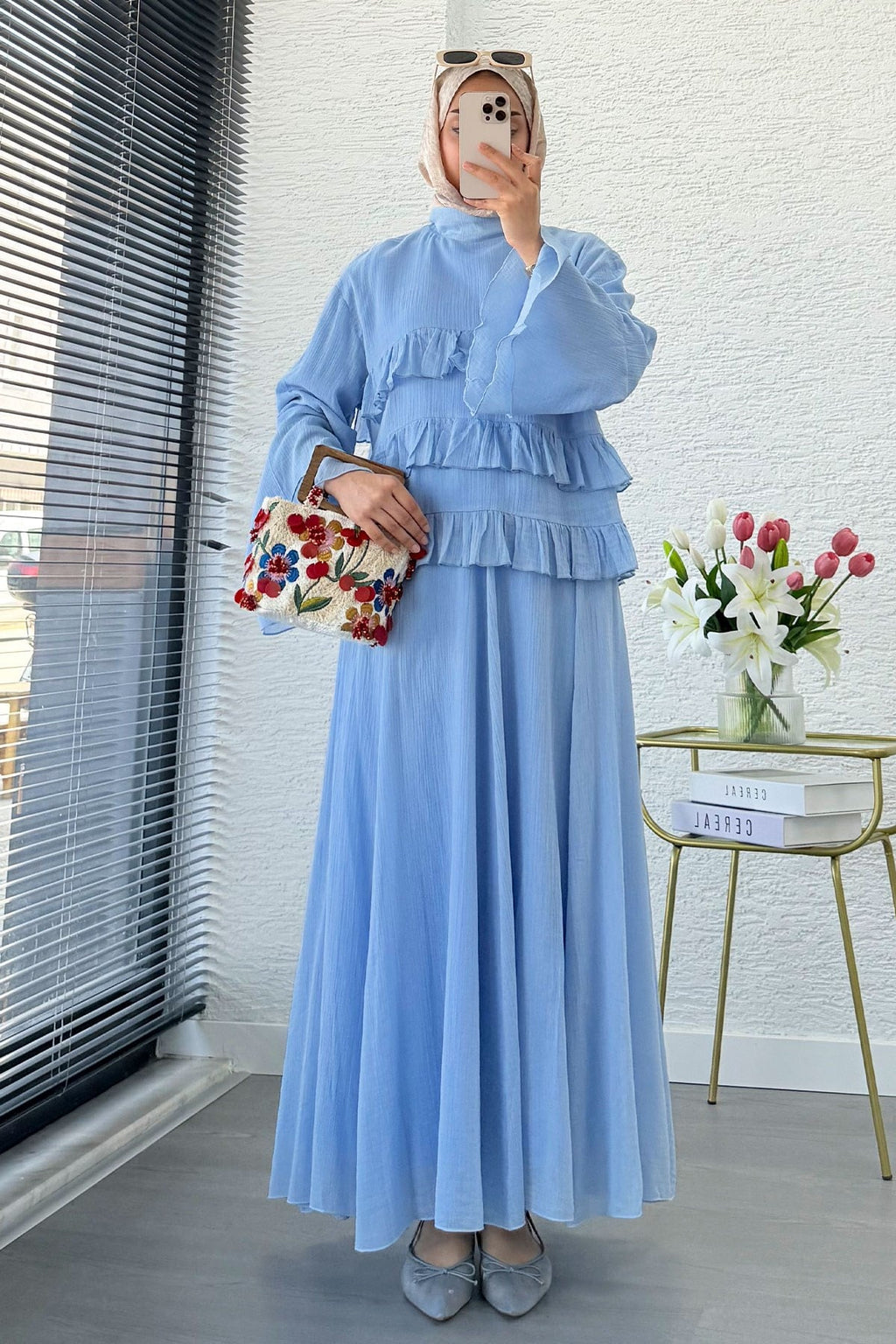 Elena Tiered Ruffled Muslin Coordinated Set