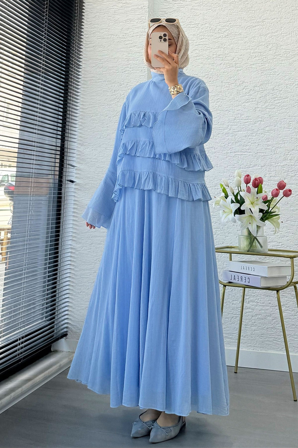 Elena Tiered Ruffled Muslin Coordinated Set