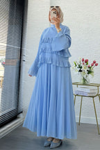 Elena Tiered Ruffled Muslin Coordinated Set