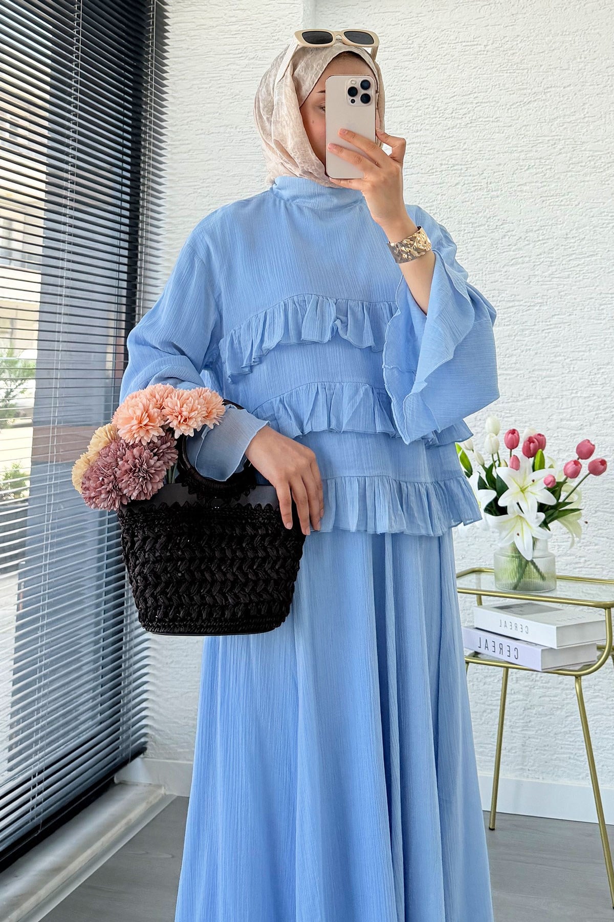 Elena Tiered Ruffled Muslin Coordinated Set