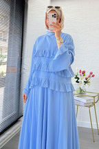 Elena Tiered Ruffled Muslin Coordinated Set