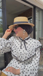 Dalia Polka Dot Ruffled Maxi Dress