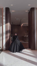 Aisha Button V-Waist Chiffon Modest Maxi Robe