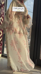 Zahra Floral Tiered Flare Sleeve Abaya