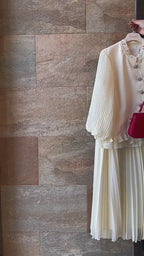 Eva Pleated Ruffle Skirt Set