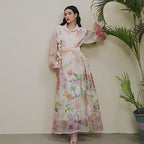 Maya Floral Applique Maxi Dress