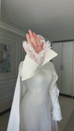 Amira Cape Sleeve Lace Cuff Maxi Abaya