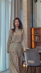 Serena Floral Print Tiered Maxi Dress