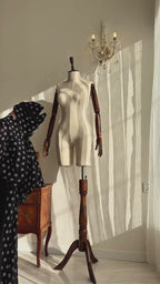 Thea Polka Dot Collared Flared Dress
