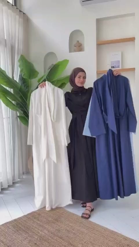 Wrap-Waist Shirt Maxi Dress-DarkBlue