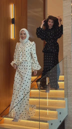 Maren Polka‑Dot Two‑piece Suit-Black