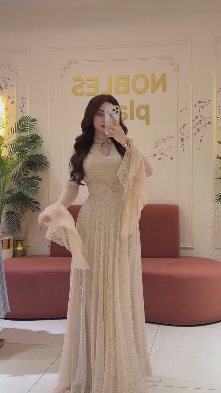 Liora Embroidery Flare Sleeve Maxi