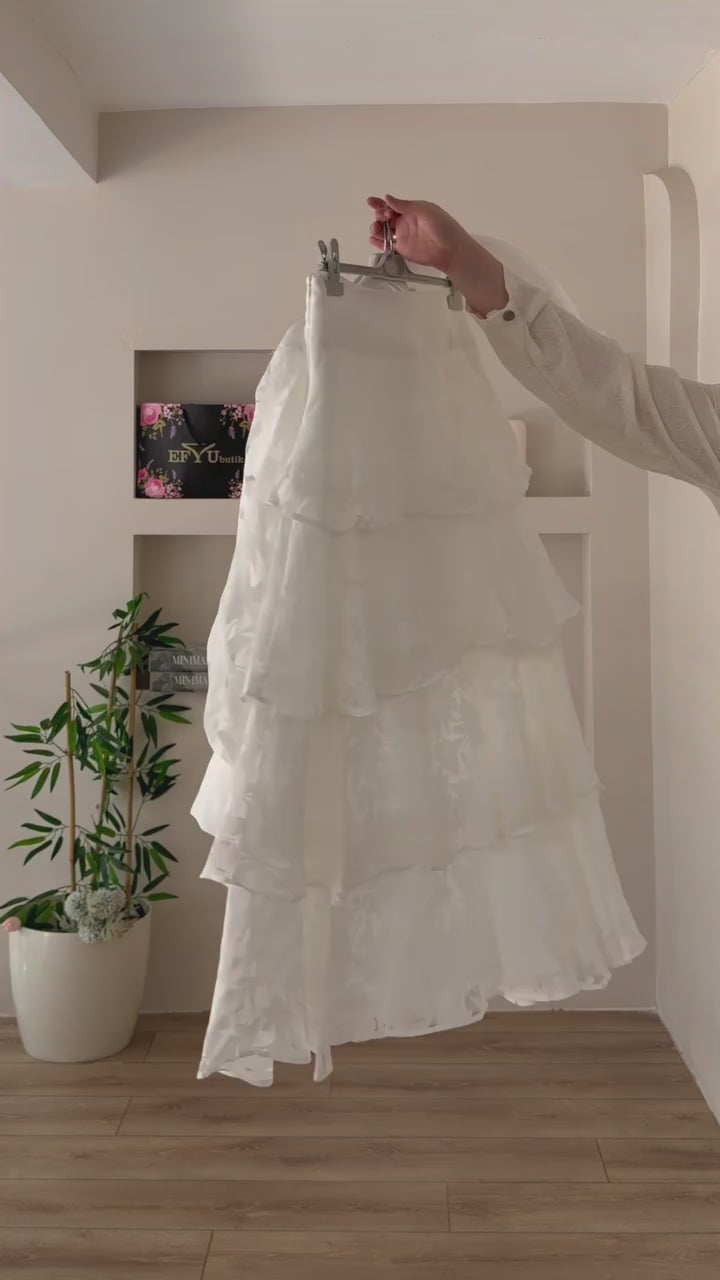 Elena Jacquard Shirt and Skirt Set