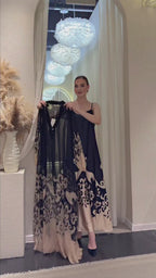 Hannah Baroque Printed Chiffon Overlay Set