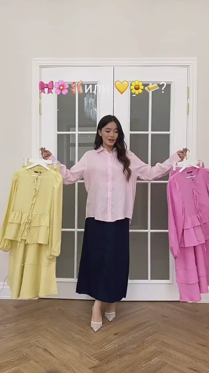 Aisha Tie Detail Co-Ord Set-Pink