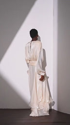Elena Satin Ruched Maxi Dress