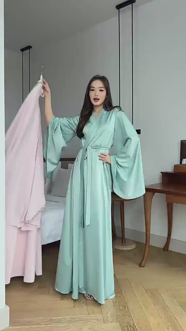 Liora Crystal Trim Cape Overlay Maxi