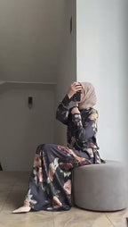 Layla Rose Print Kurung Set