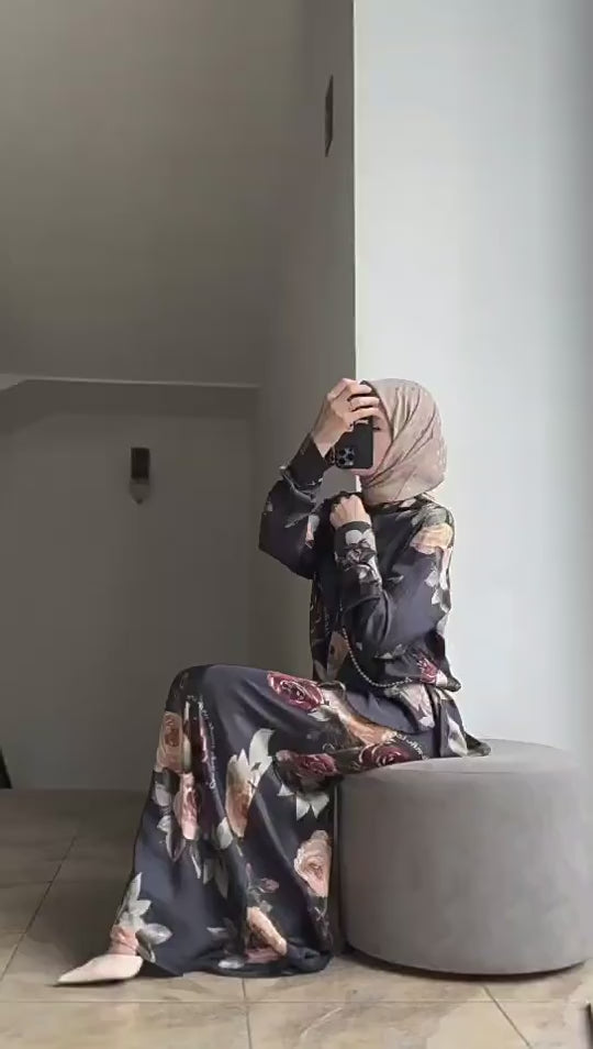 Layla Rose Print Kurung Set