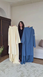 Elowen Open Cardigan Skirt Co Ord-Blue