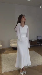 Zainab Contrast Flare Sleeve Maxi Dress-Black