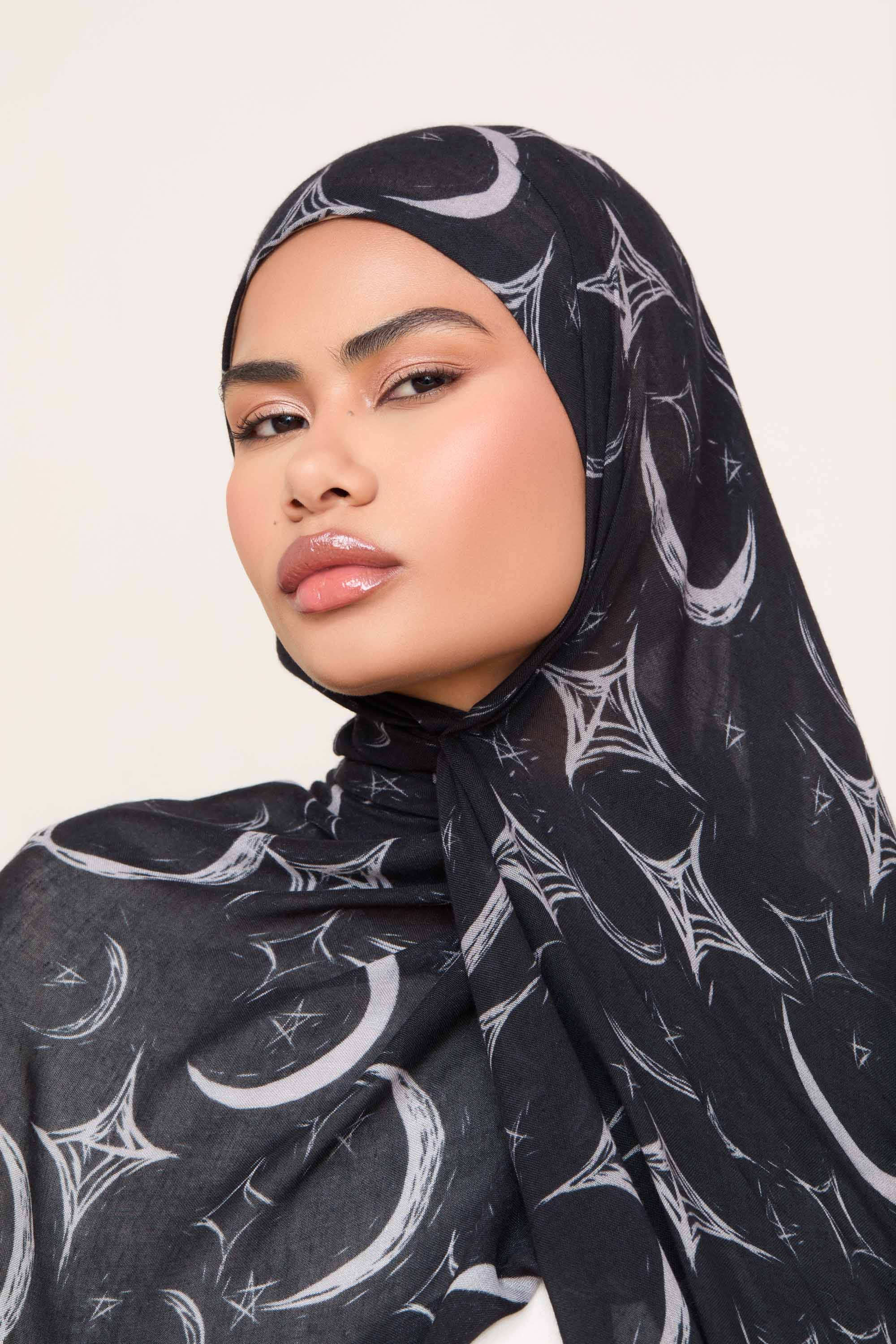 Printed Modal Hijab - Celestial Beam