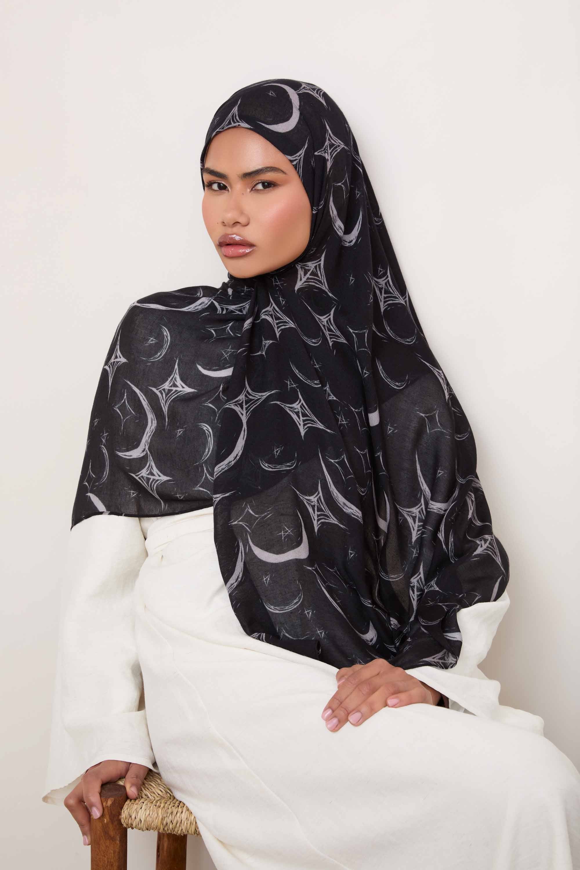Printed Modal Hijab - Celestial Beam