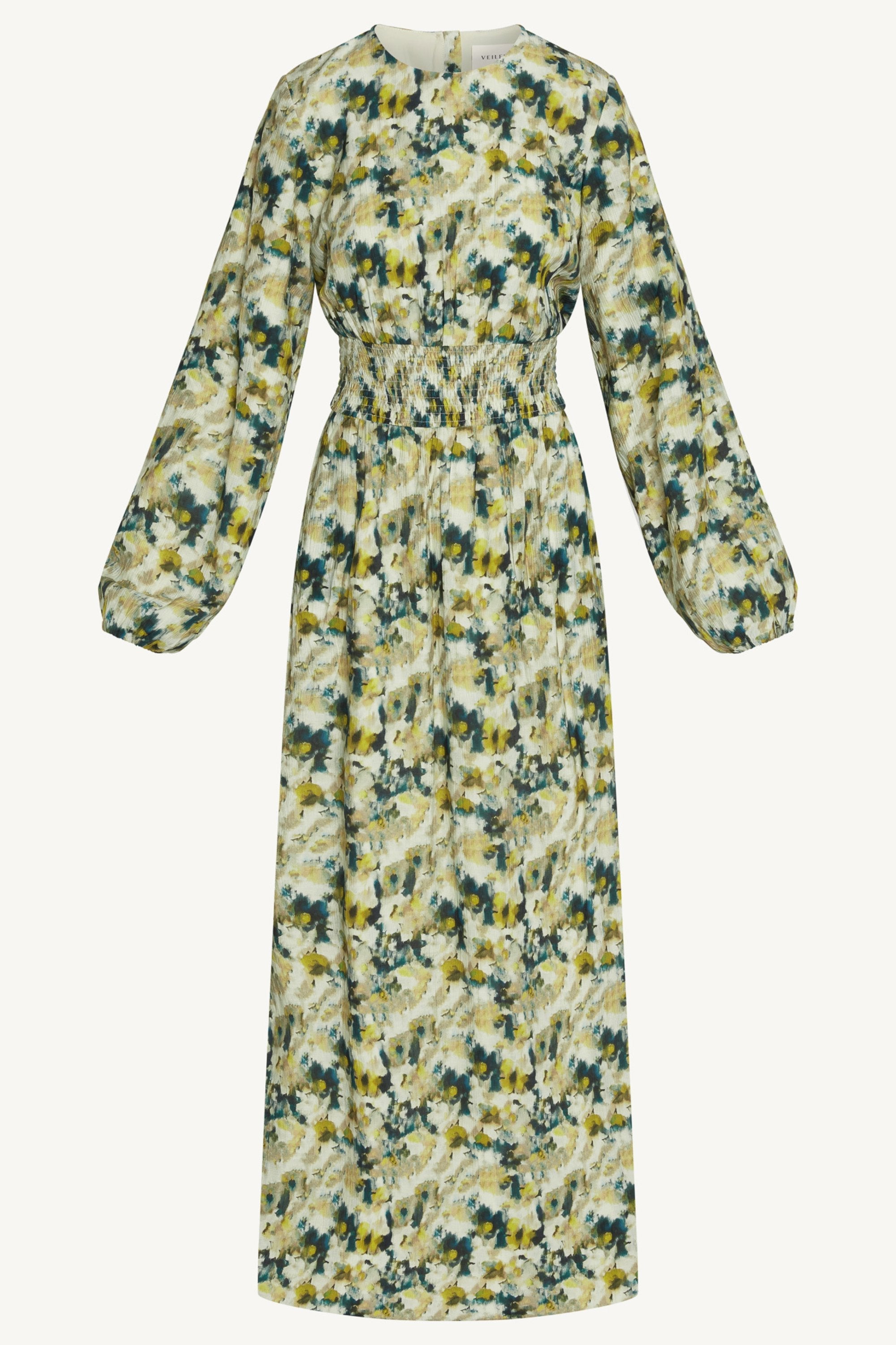 Printed Smocked Waist Dress