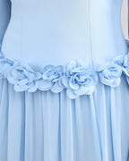 Amaya Flowerfall Gown | Baby Blue