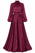 Amara Jacquard Turtleneck Maxi Dress