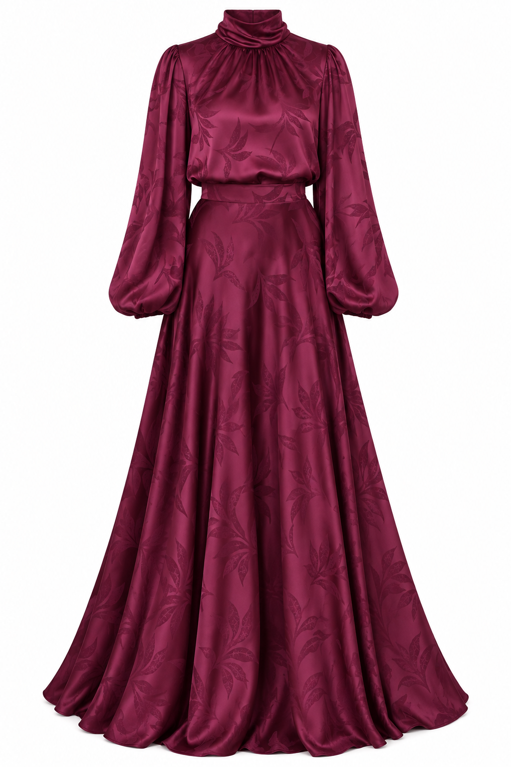 Amara Jacquard Turtleneck Maxi Dress