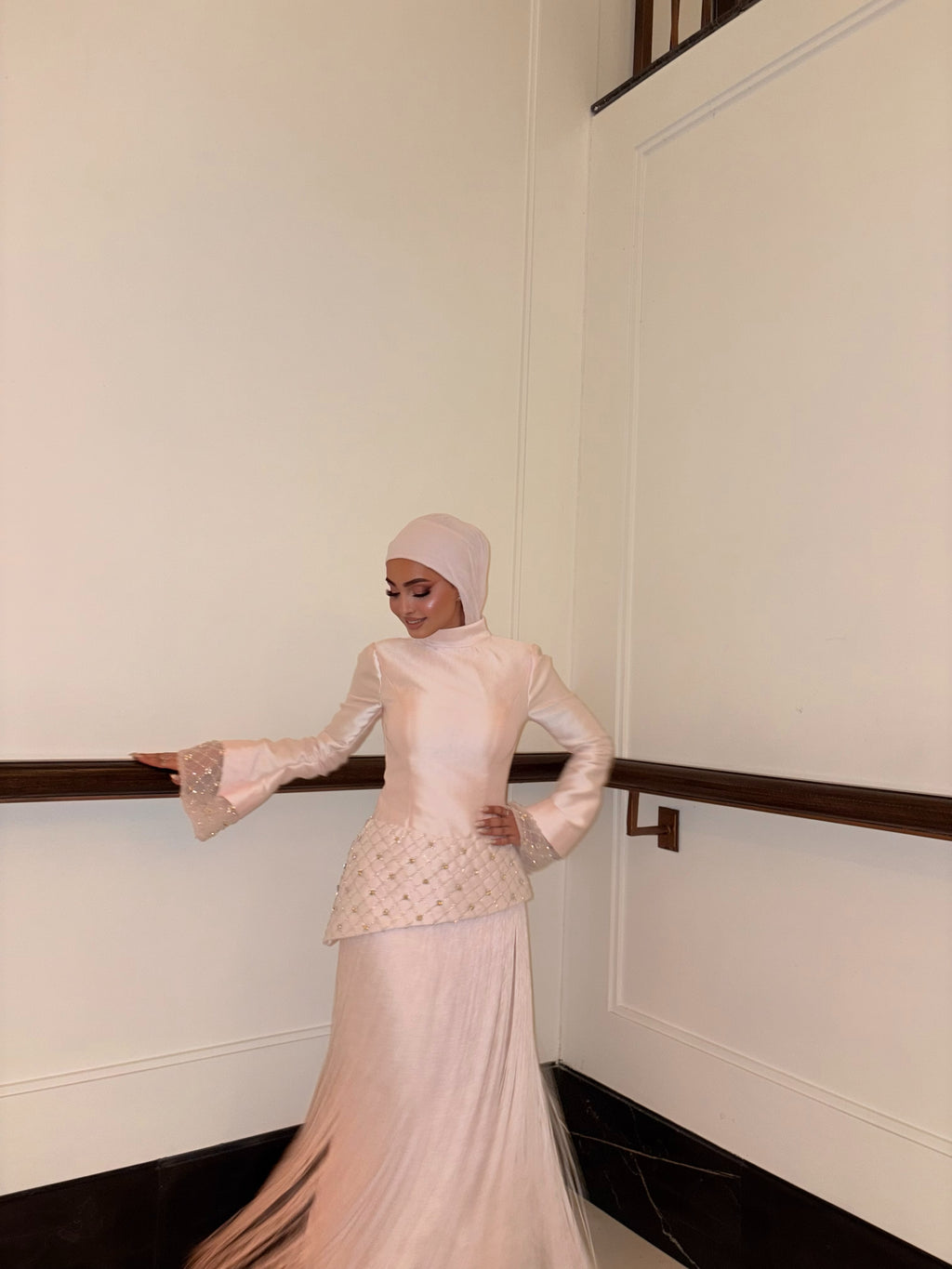 Amira Embellished Peplum Maxi Dress