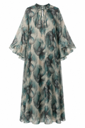 Nadia Watercolor Print Flowy Abaya