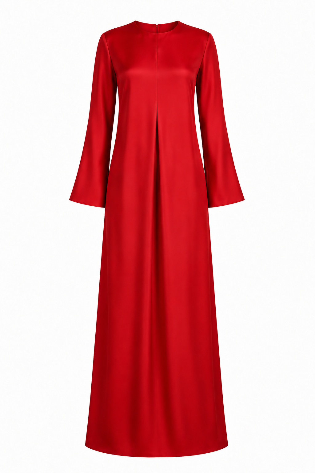 Zainah Pleated Satin Long Abaya