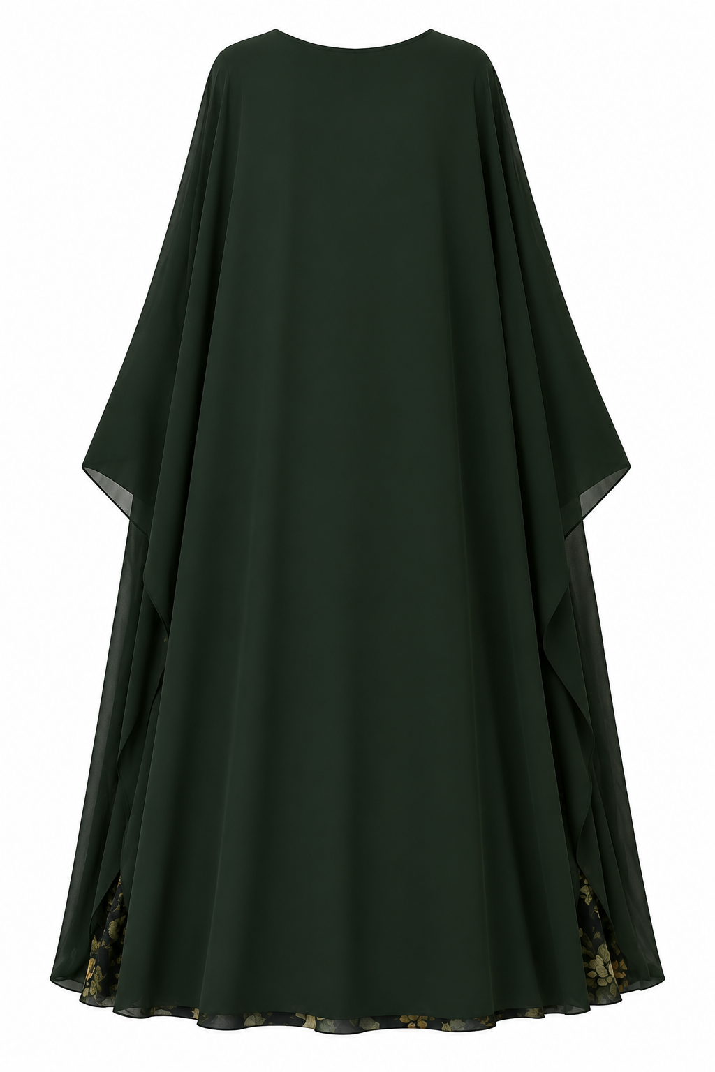 Salma Cape‑Sleeve Floral Print Two‑Piece Set