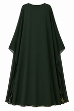 Salma Cape‑Sleeve Floral Print Two‑Piece Set